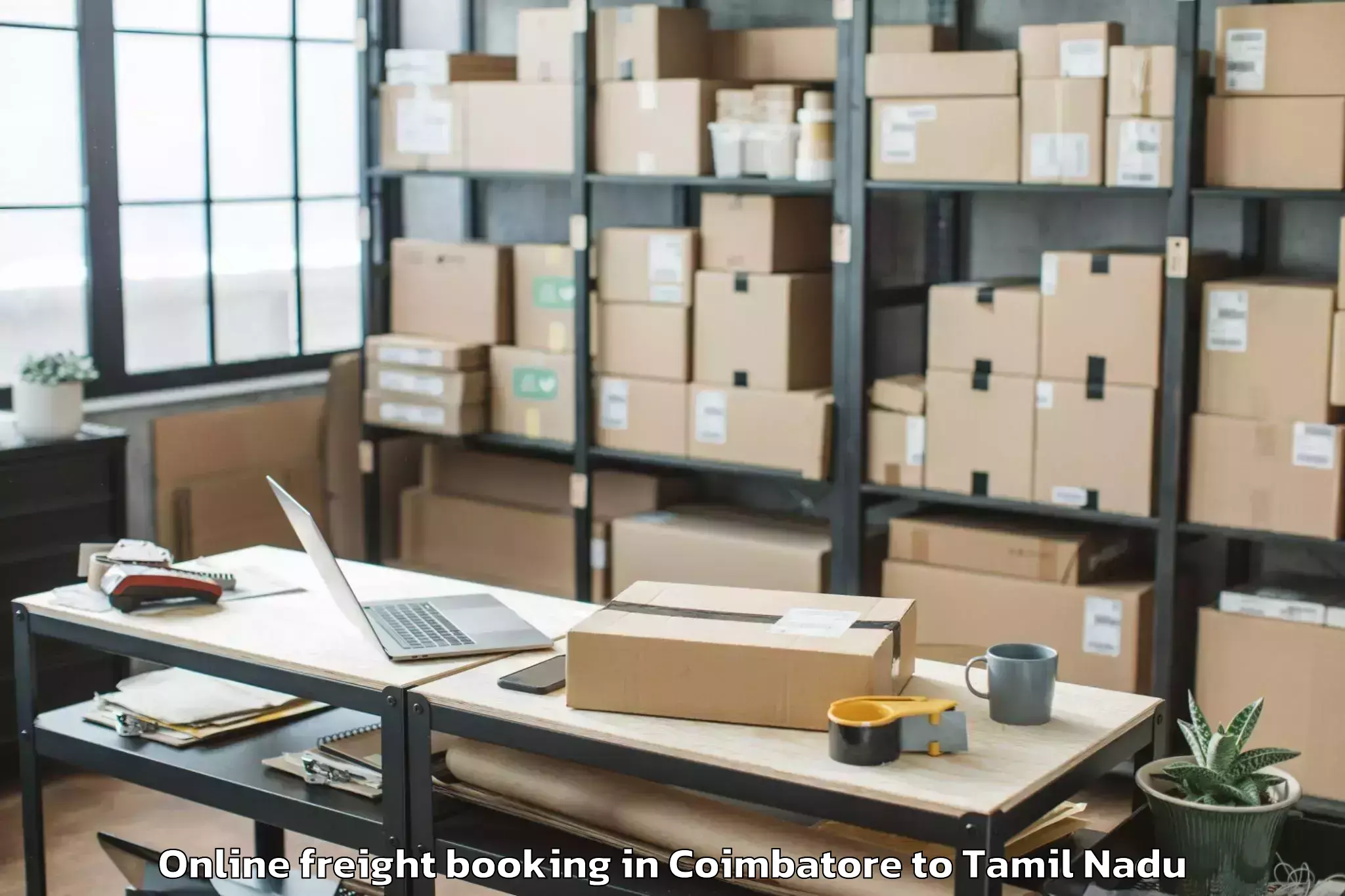 Trusted Coimbatore to Pudukkottai Online Freight Booking